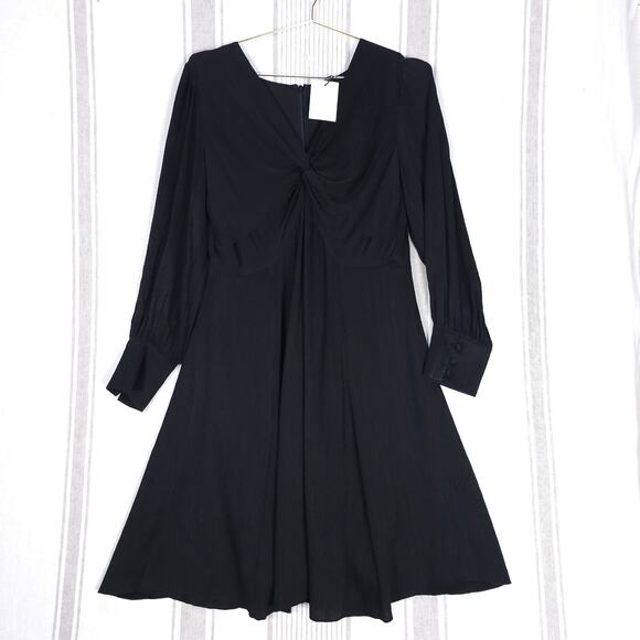 HATCH Maternity Dress Sz Med Black Long Sleeve Knee LengthDate Night Party‎ NEW - Picture 1 of 16